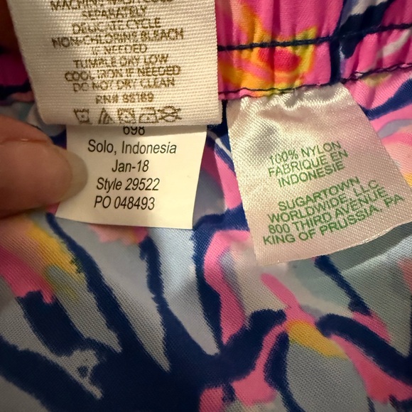 Lilly Pulitzer Women's Size Small Run Around Shorts Floral Pink Blue Beach 29522 - Picture 9 of 9